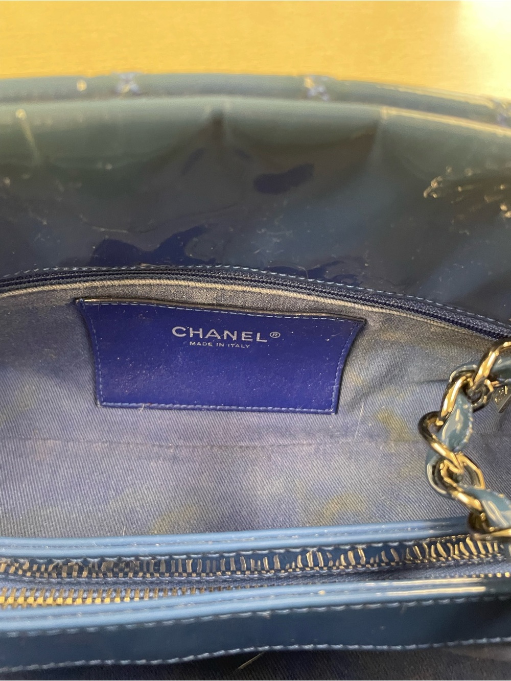 Chanel Navy Quilted Shoulder Bag - Picture 8 of 9